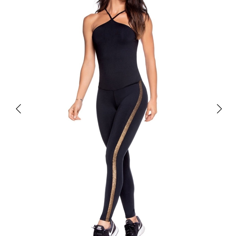 Black Sport jumpsuit.